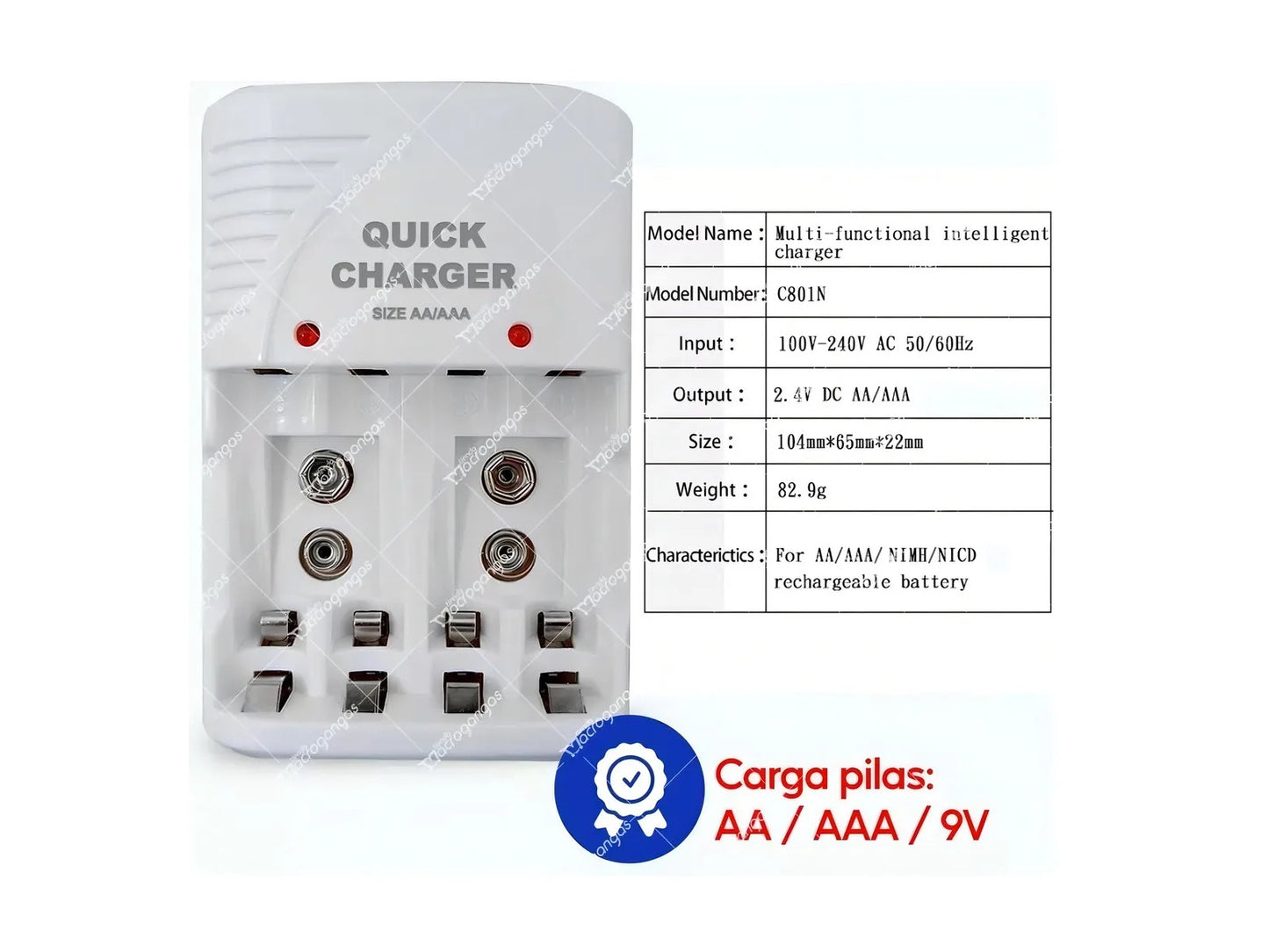 Cargador De Pila Genérica 3600mah B801 - Entrada