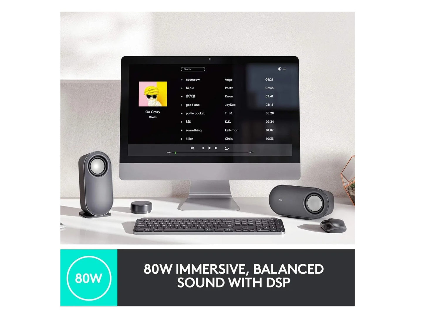 Parlantes Logitech Z407 Color Negro