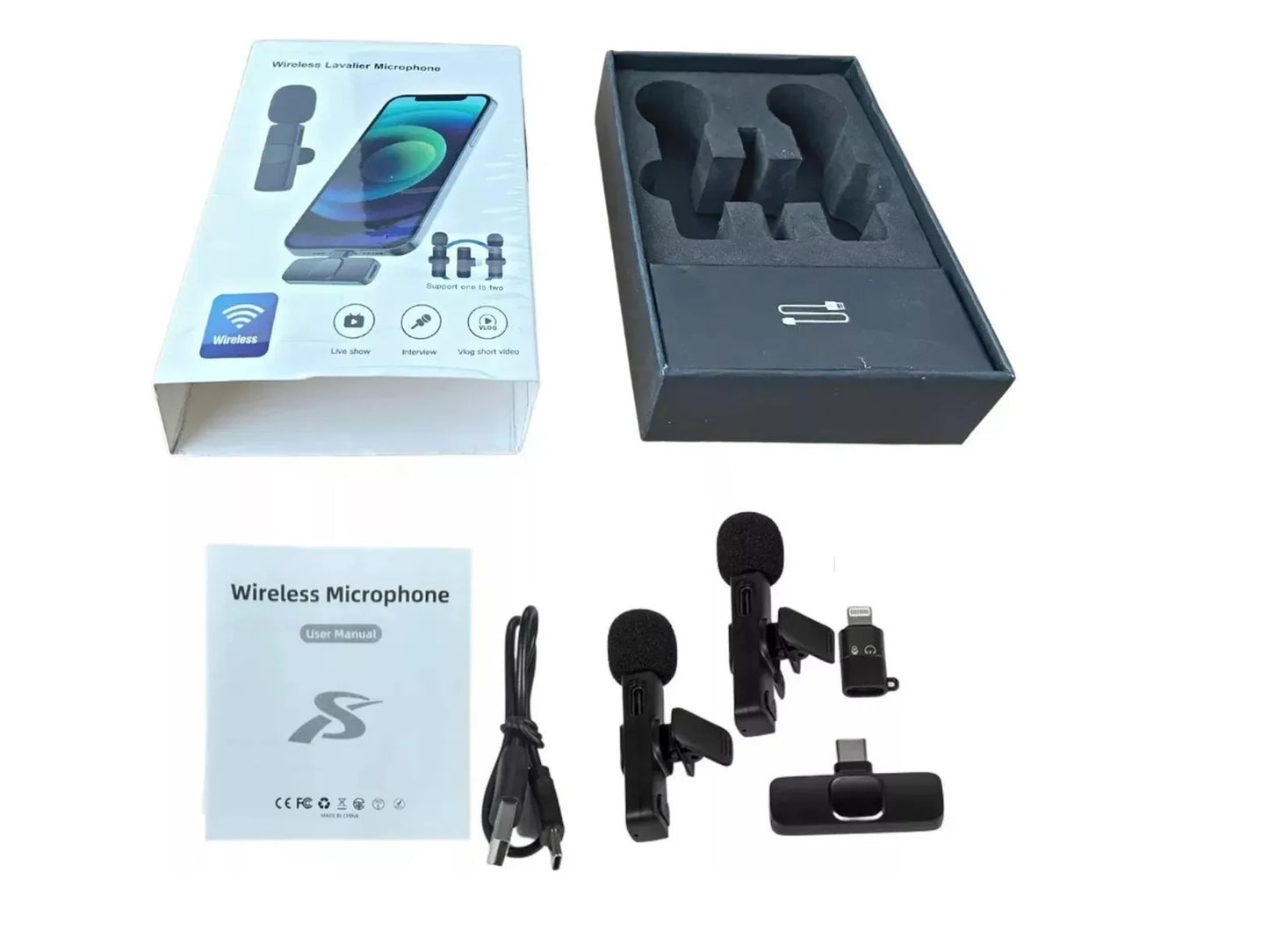 Micrófonos Inalámbricos Solapa 2 En 1 Compatible Con And/iph