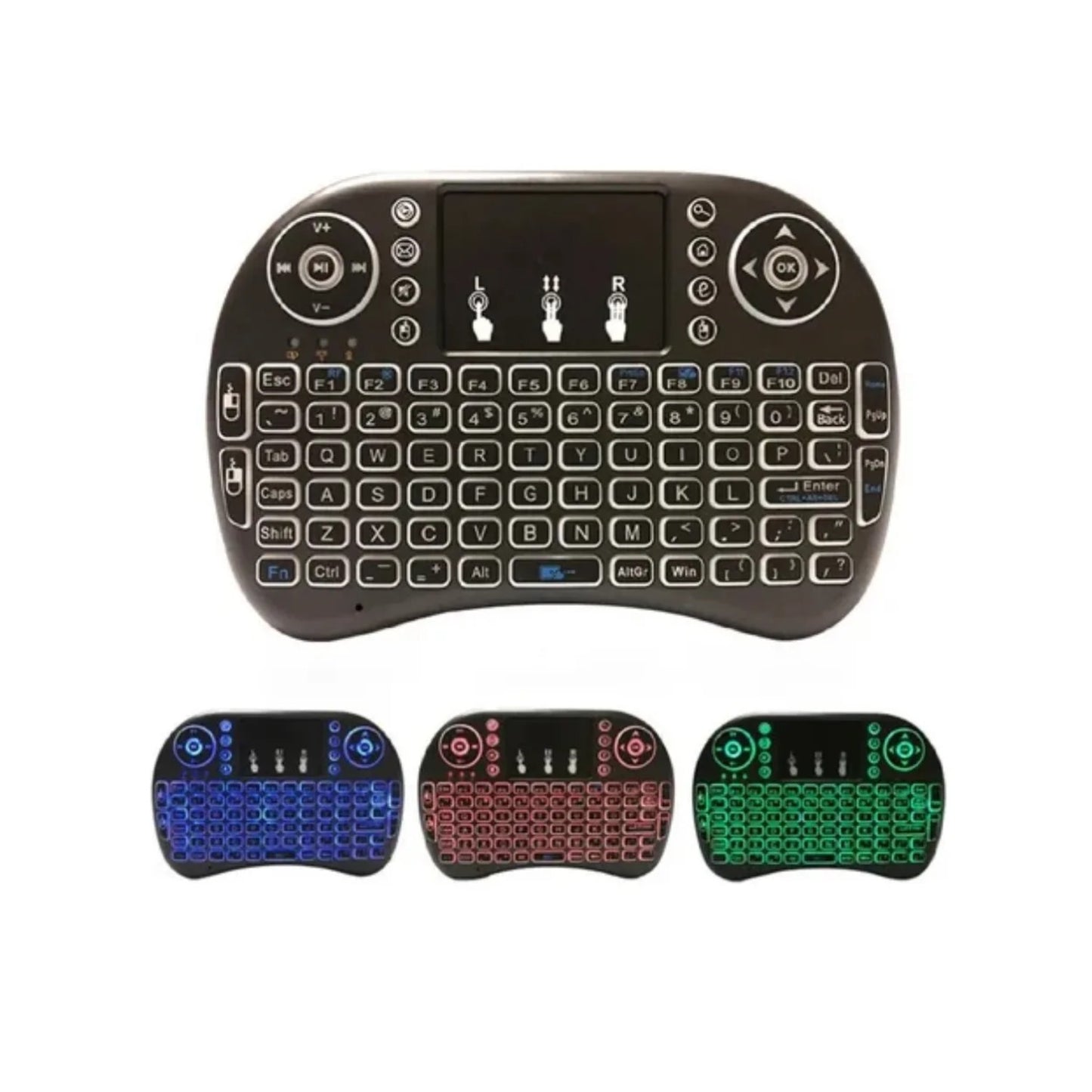 Mini Teclado Control Inalámbrico Android Smart Tv Iluminado