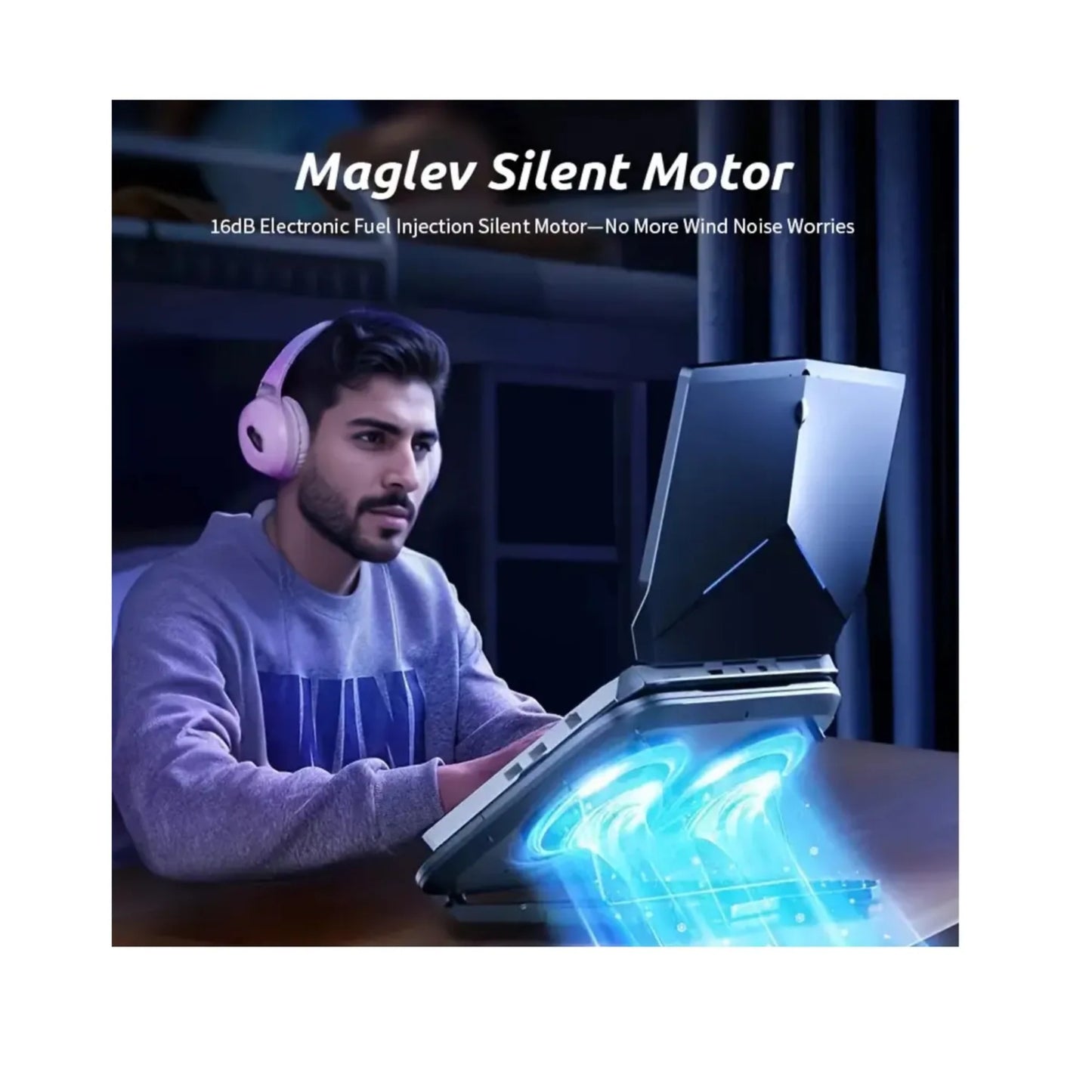 Base Soporte Refrigerante Portatil Rgb Jyr022 Placa De Cobre