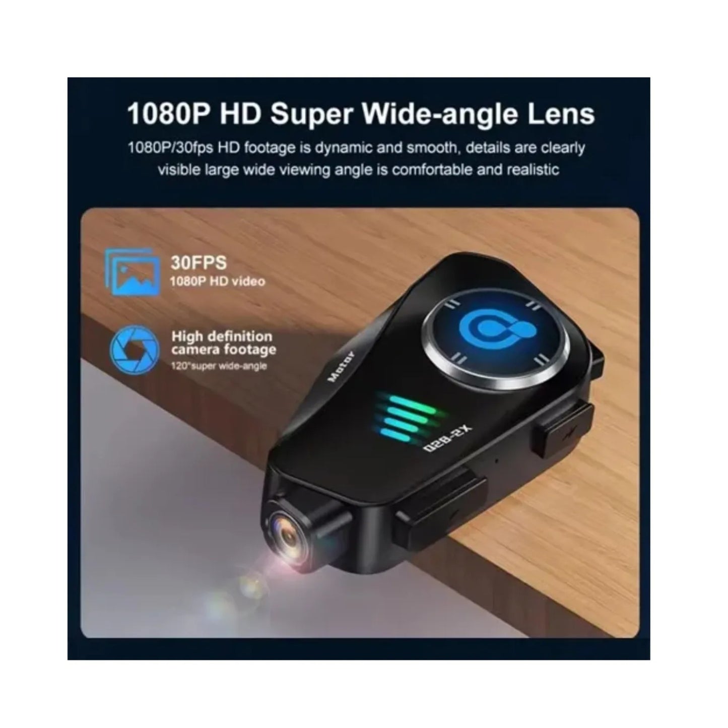 Intercomunicador Casco Moto Zerog Q28-2x Bt 5.0 Cámara 1080p