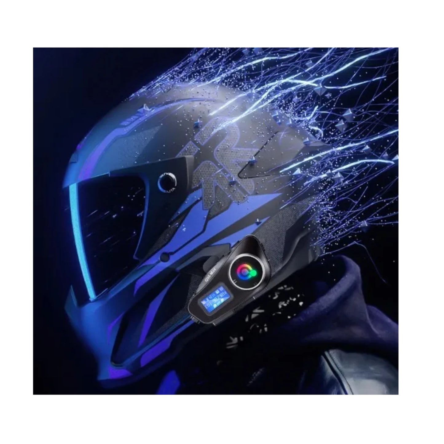 Intercomunicador Bluetooth Para Casco Con Pantalla Led Q58