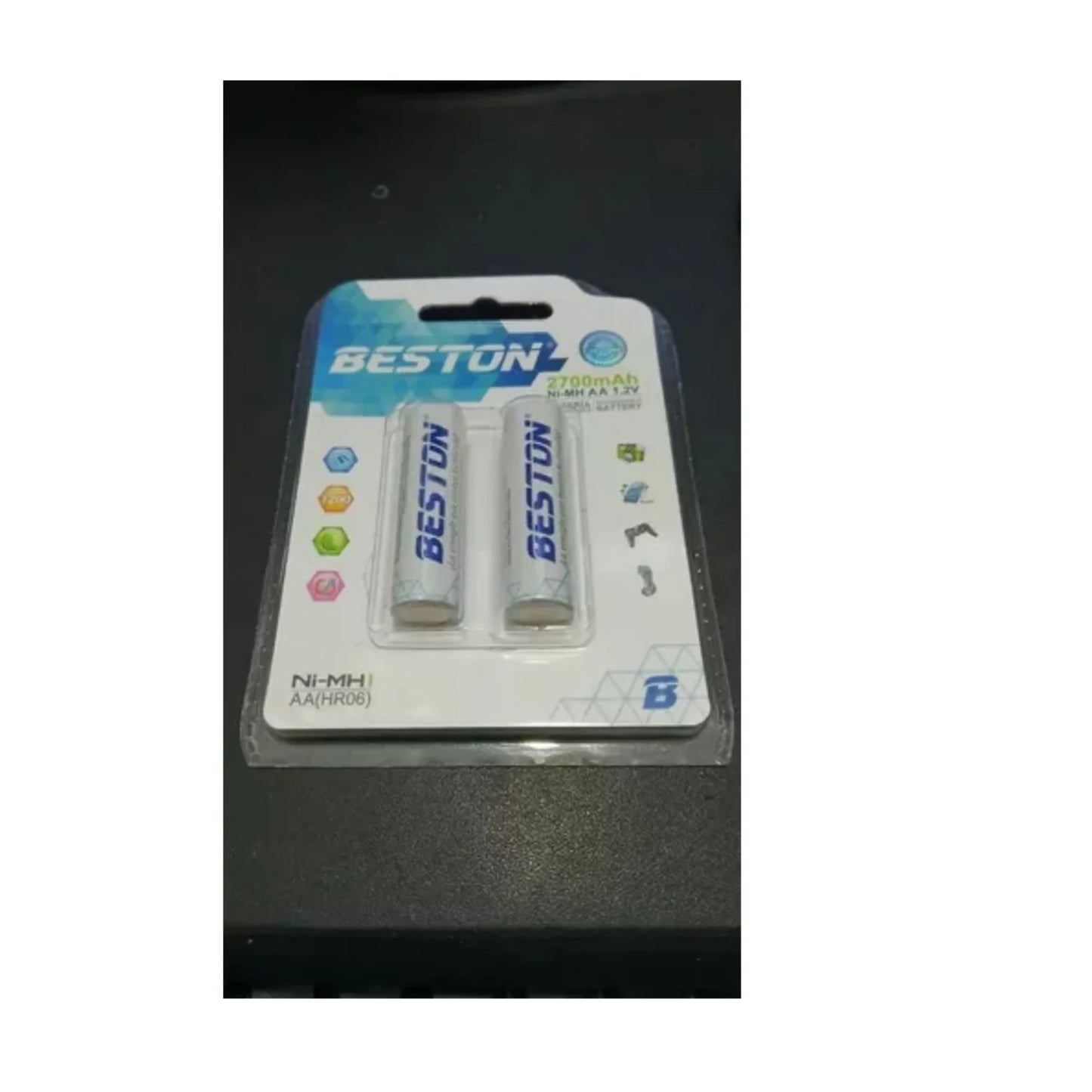 Batería Aa Blister Beston Recargable 2700 Mah 1.2 V X 2 Unid