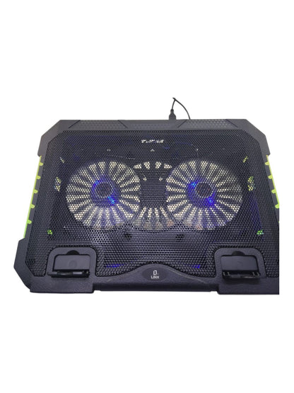 Base Refrigerante Portatil Gamer 2 Ventiladores Linx Br-888 Negro