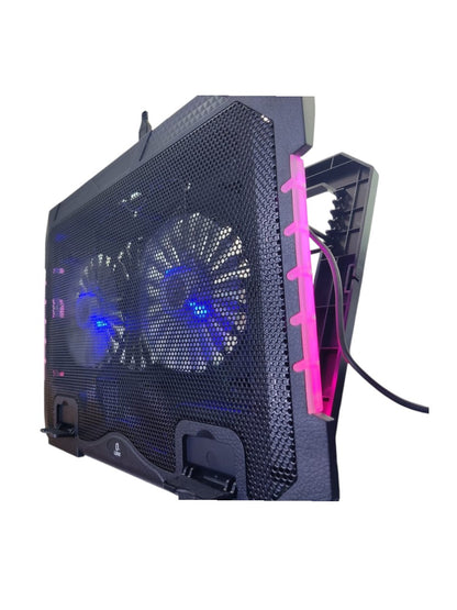Base Refrigerante Portatil Gamer 2 Ventiladores Linx Br-888 Negro