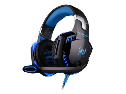 Audifonos Diadema Gamer Iluminacion Kotion Each G2000 | Azul