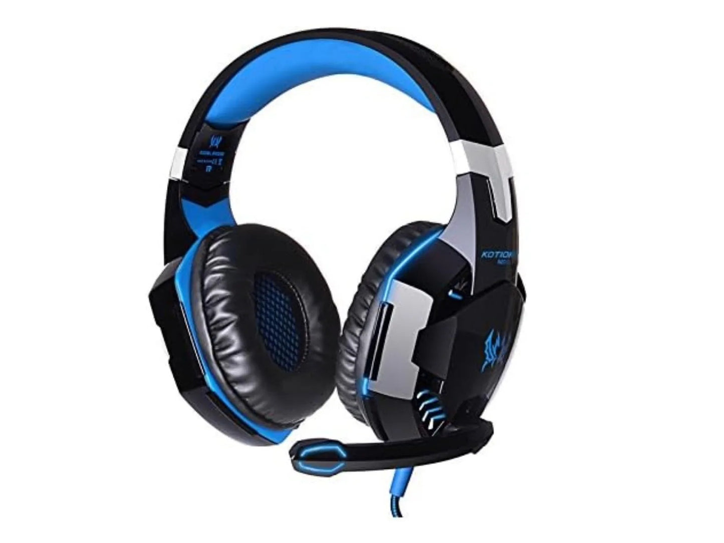 Audifonos Diadema Gamer Iluminacion Kotion Each G2000 | Azul