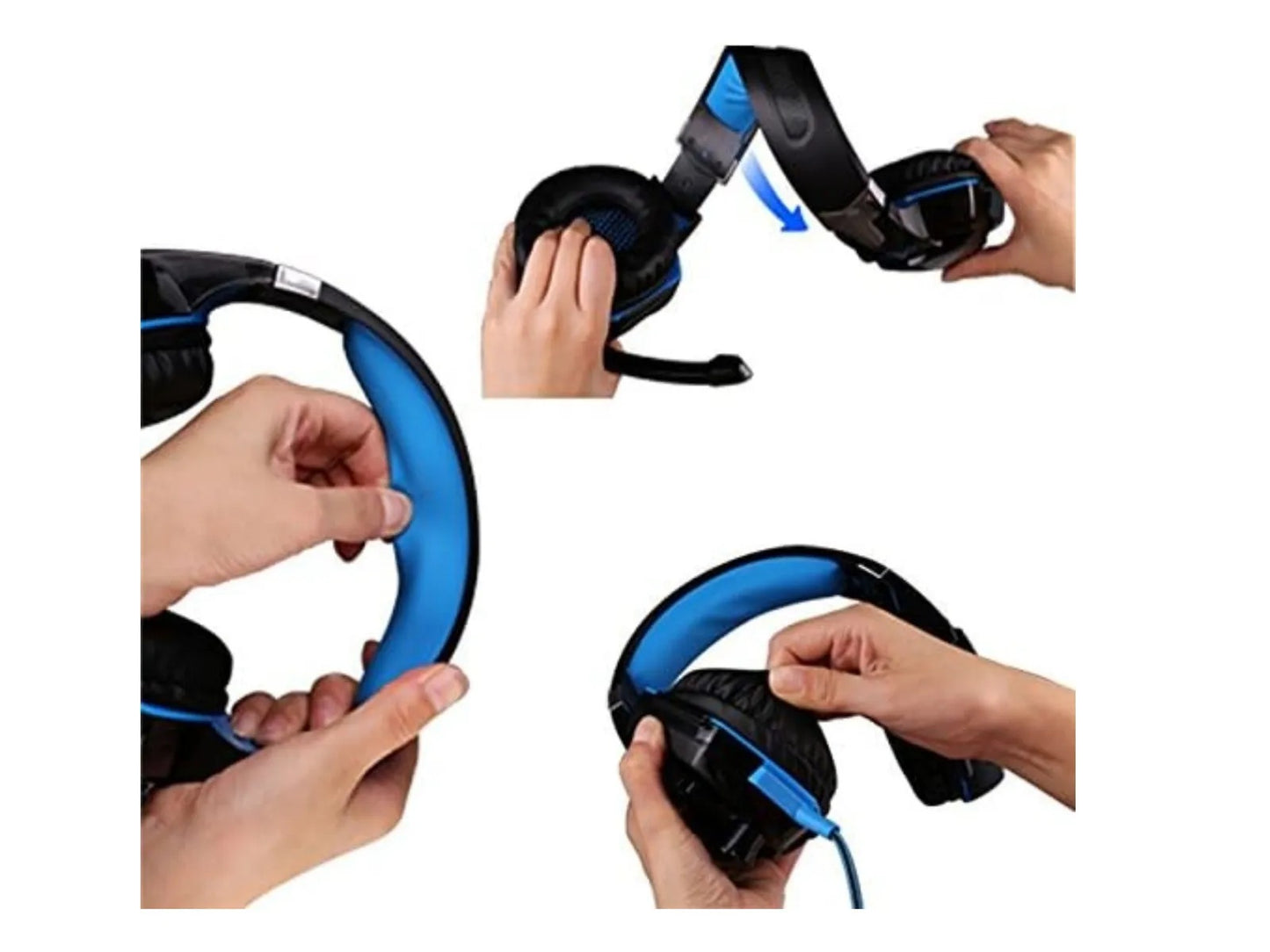 Audifonos Diadema Gamer Iluminacion Kotion Each G2000 | Azul