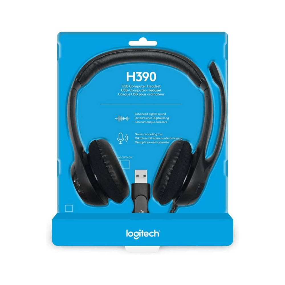 Diadema Logitech H390 Usb Negro Con Micrófono