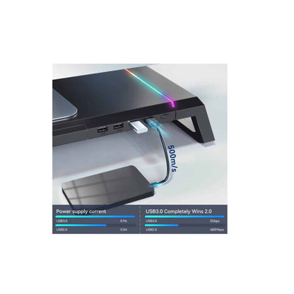 Base Soporte Para Monitor Gamer Hub Usb Multipuerto Jyr 016