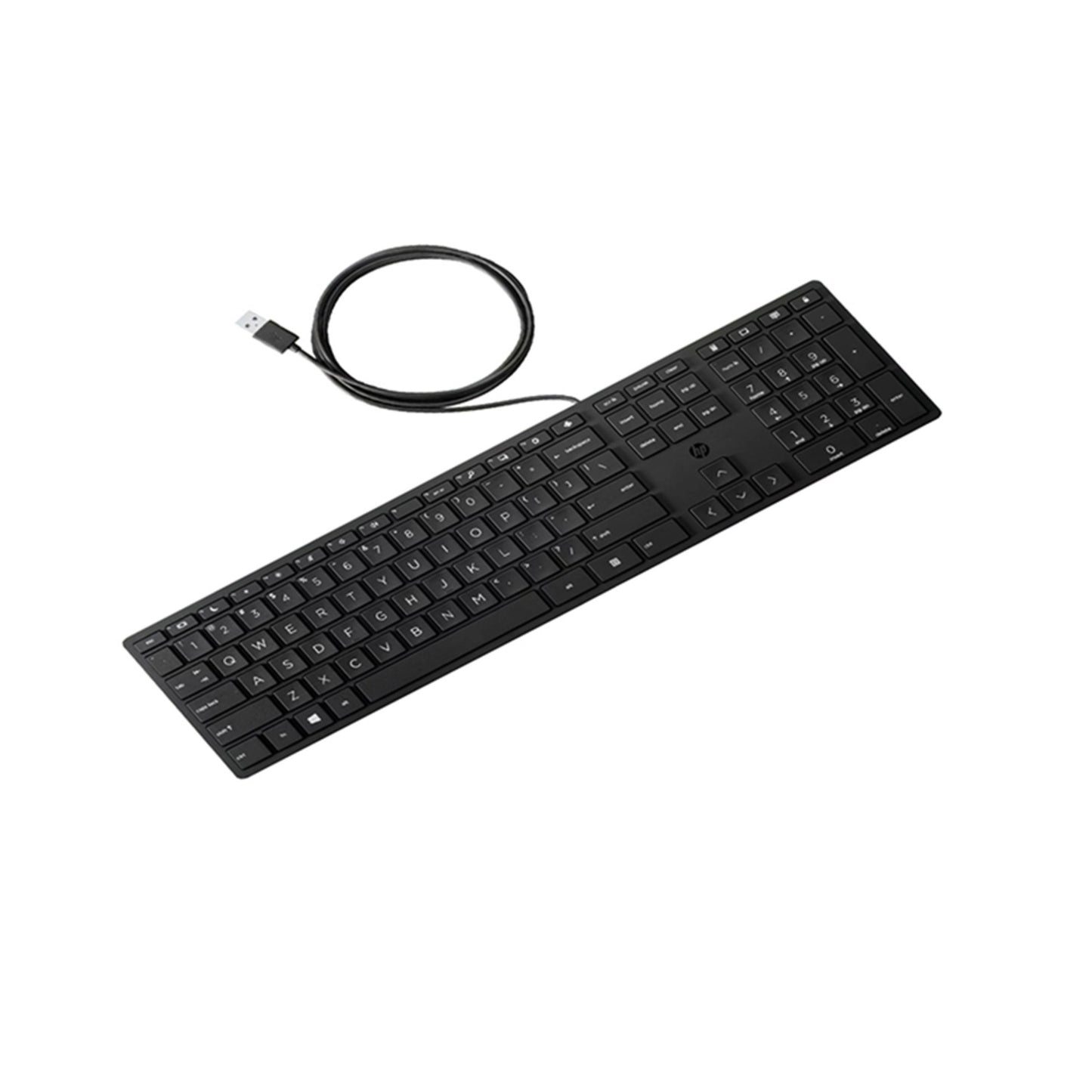 Teclado Usb Halley Alámbrico Qwerty Inglés Negro Hp 320k