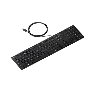 Teclado Usb Halley Alámbrico Qwerty Inglés Negro Hp 320k