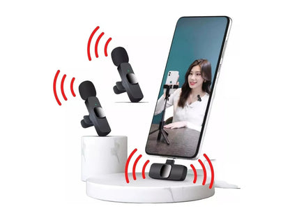 Micrófonos Inalámbricos Solapa 2 En 1 Compatible Con And/iph