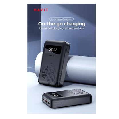 Powerbank Cargador Para Celular Portatil 10200 Mah 45w Havit