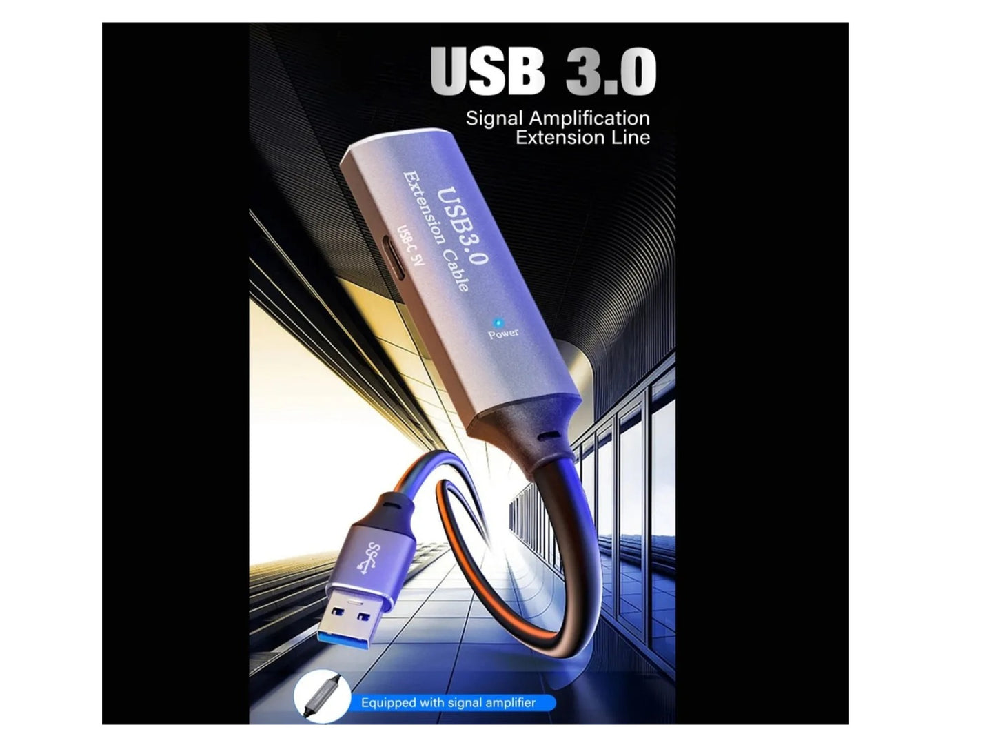 Cable Extension Usb 3.0 Activa Alimentacion Usb-c 15mt 5gbps