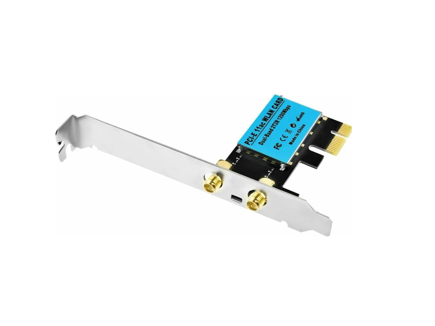 Tarjeta Wifi Doble Banda 2t2r 1200mbps Pci-e 11ac 2 Antenas