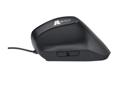 Mouse Ergonómico Cable 6d Usb Con 6 Botones Jaltech Negro