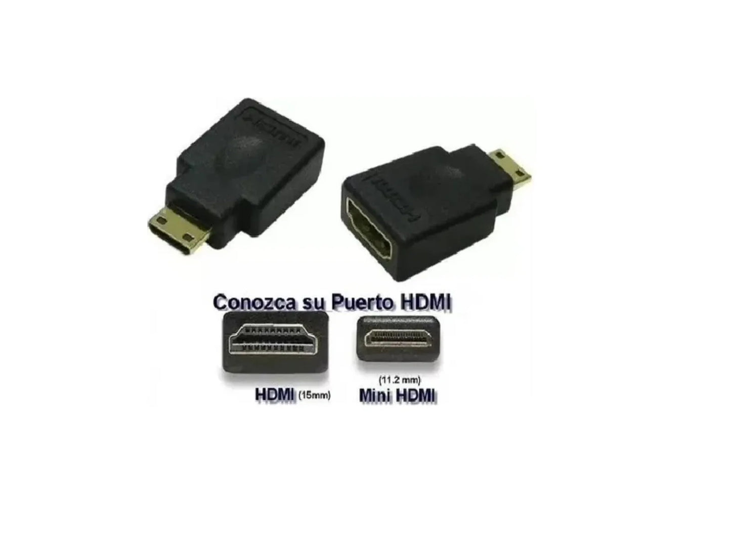 Adaptador Convertidor Mini Hdmi Macho A Hdmi Hembra