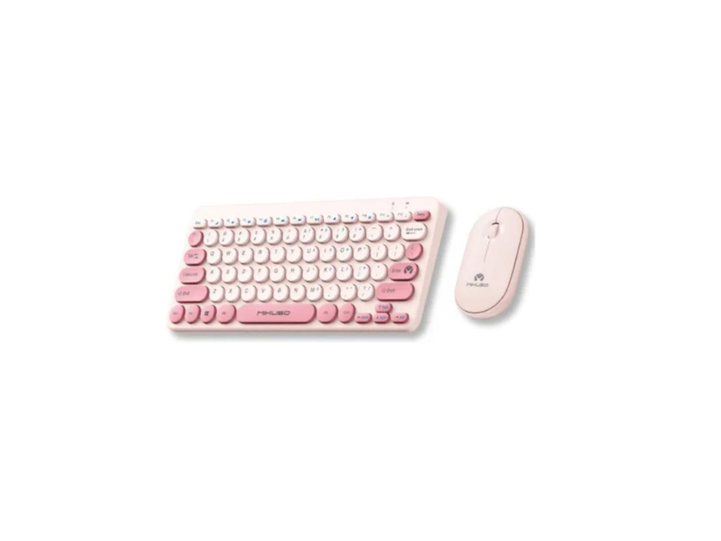 Kit Teclado Y Mouse Inalámbrico 2.4 Mikuso 78 Teclas Redonda