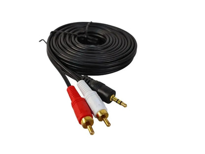 Cable Audio Auxiliar 2x1 Plug 3,5mm Jack 3.5mm 5 Metros