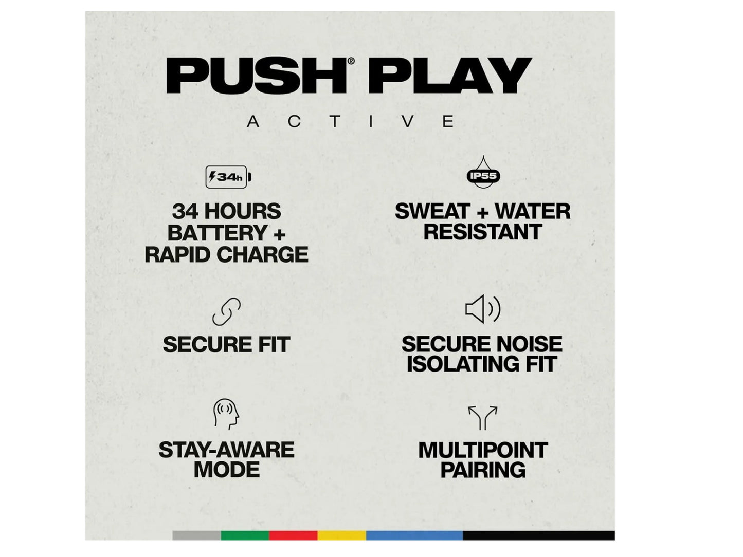 Audifonos Auriculares Inalambricos Bt Skullcandy Push 34hrs