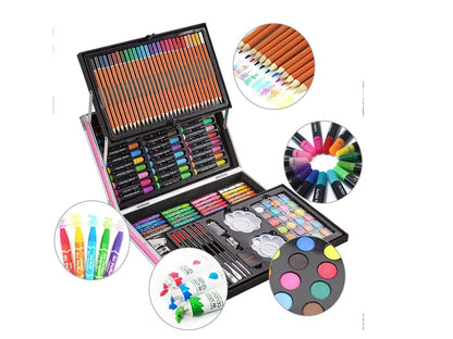 Kit Set De Dibujo Arte Para Niños 145 Pieza Acuarela Pintura