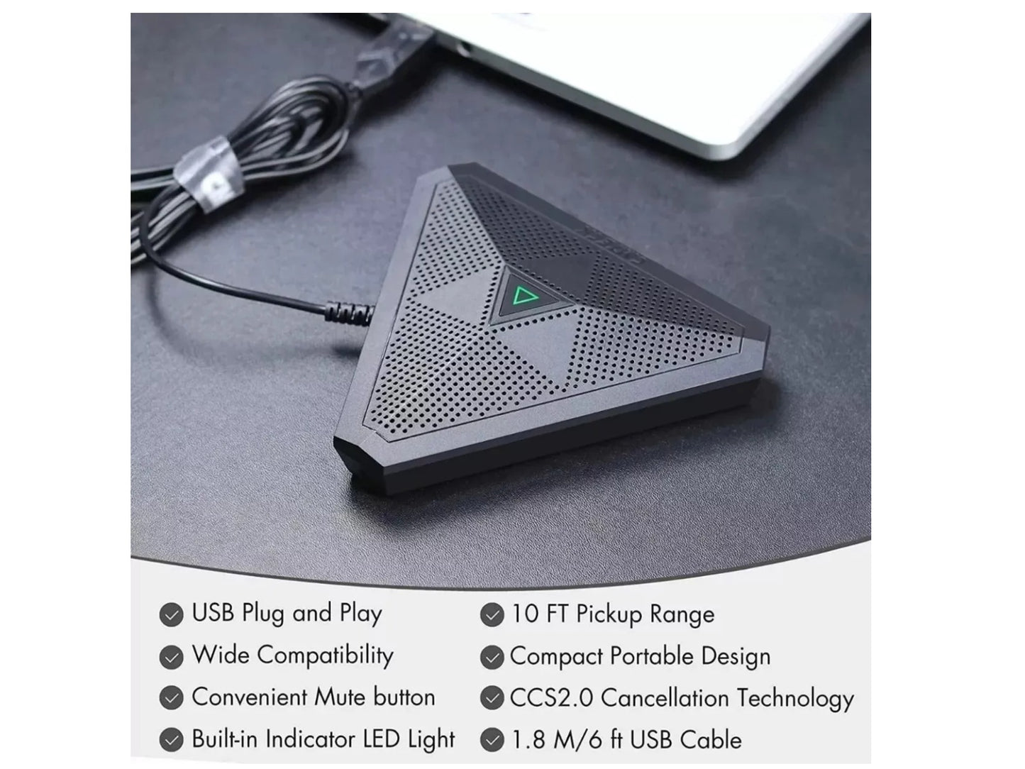 Microfono Cmteck Para Escritorio Conferencia Omnidireccional