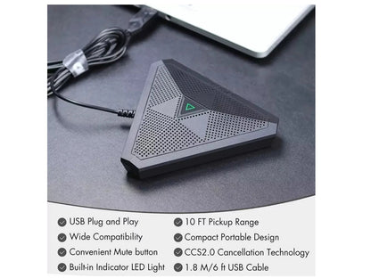 Microfono Cmteck Para Escritorio Conferencia Omnidireccional