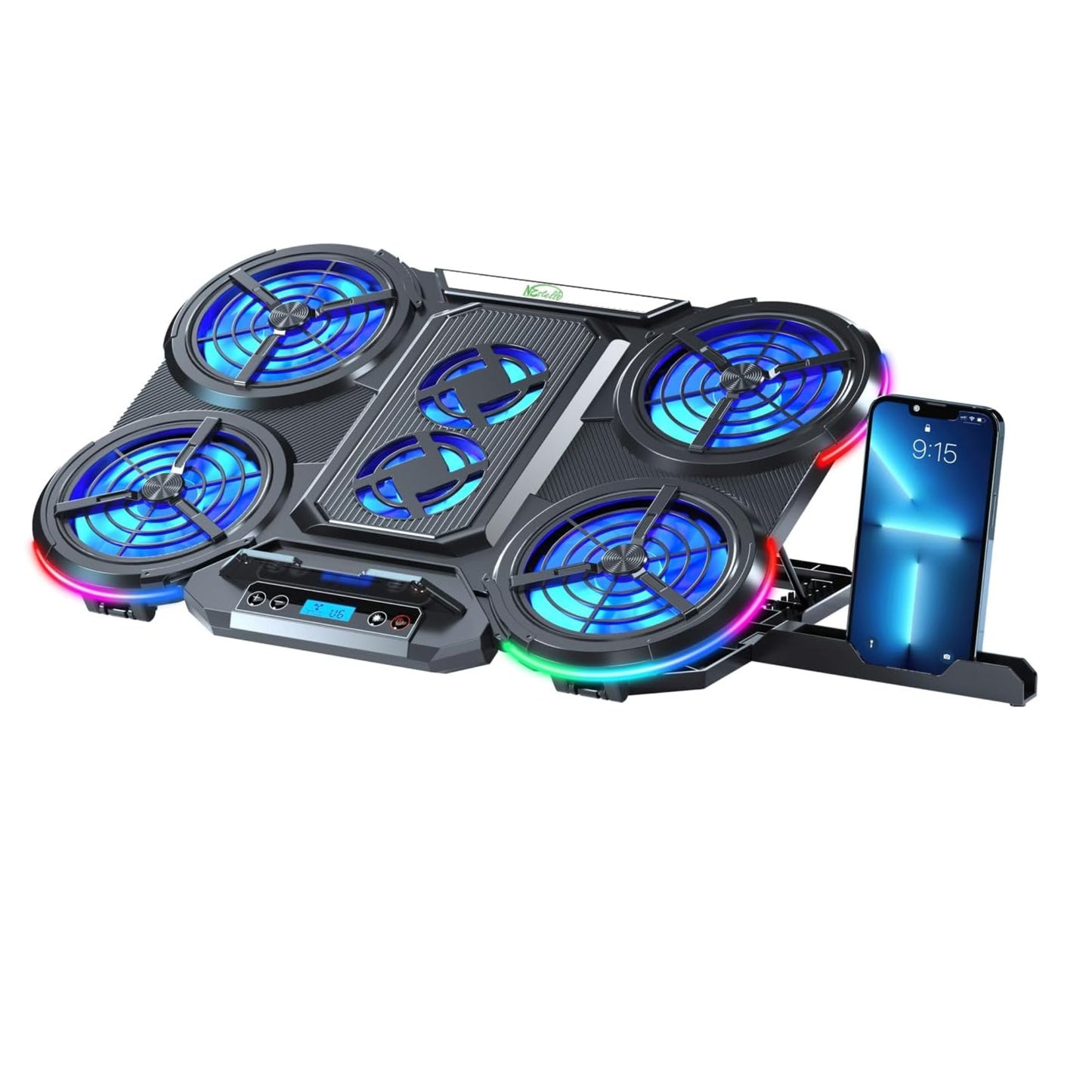 Base Gamer Refrigerante 6 Ventiladores Con Soporte Para Celu
