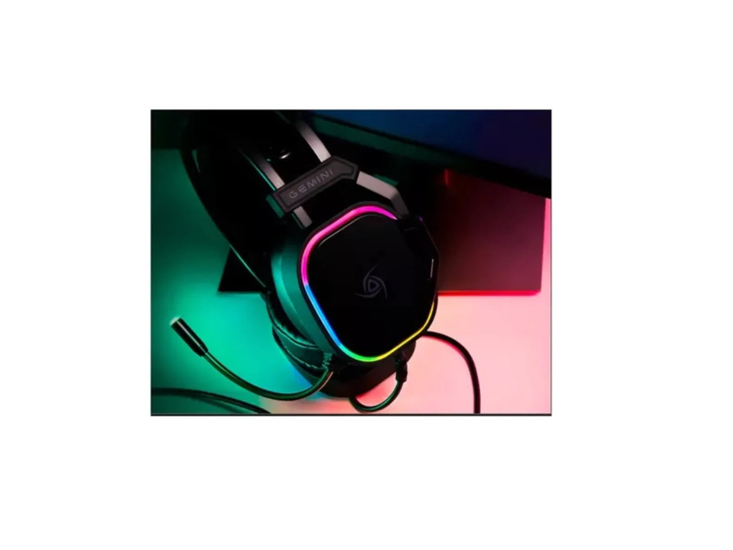 Diadema Gamer Vsg Gemini Rgb 50mm Cable 2.1m Plug 3.5mm