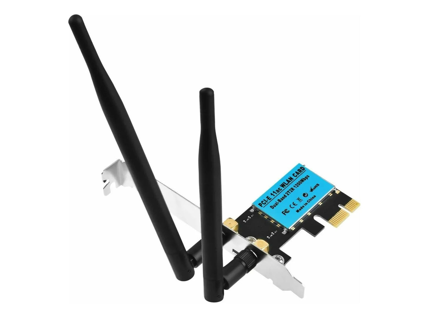 Tarjeta Wifi Doble Banda 2t2r 1200mbps Pci-e 11ac 2 Antenas