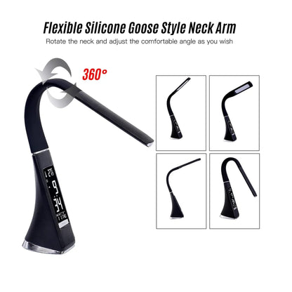 Lámpara Led De Escritorio Digital Reloj Alarma Termometro