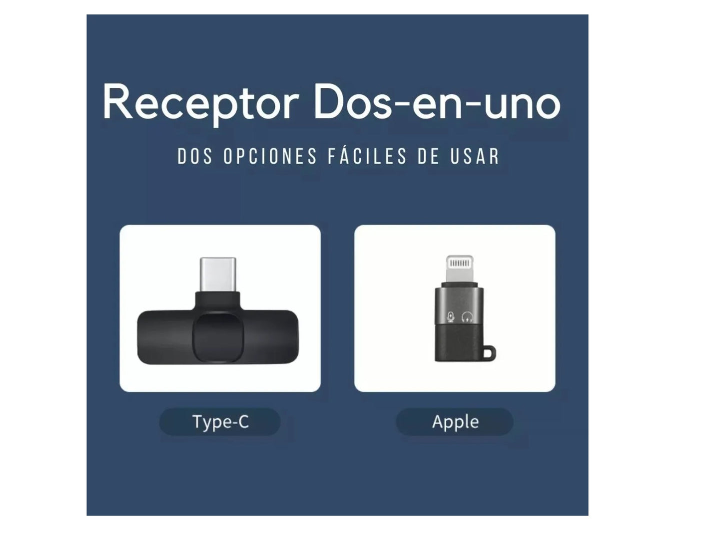 Micrófonos Inalámbricos Solapa 2 En 1 Compatible Con And/iph