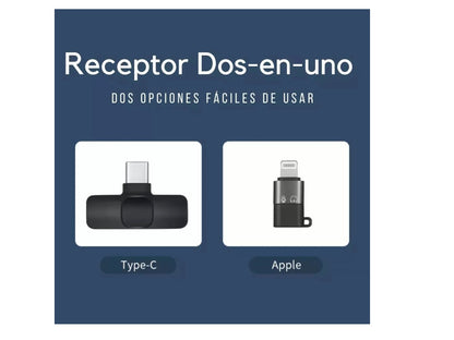 Micrófonos Inalámbricos Solapa 2 En 1 Compatible Con And/iph