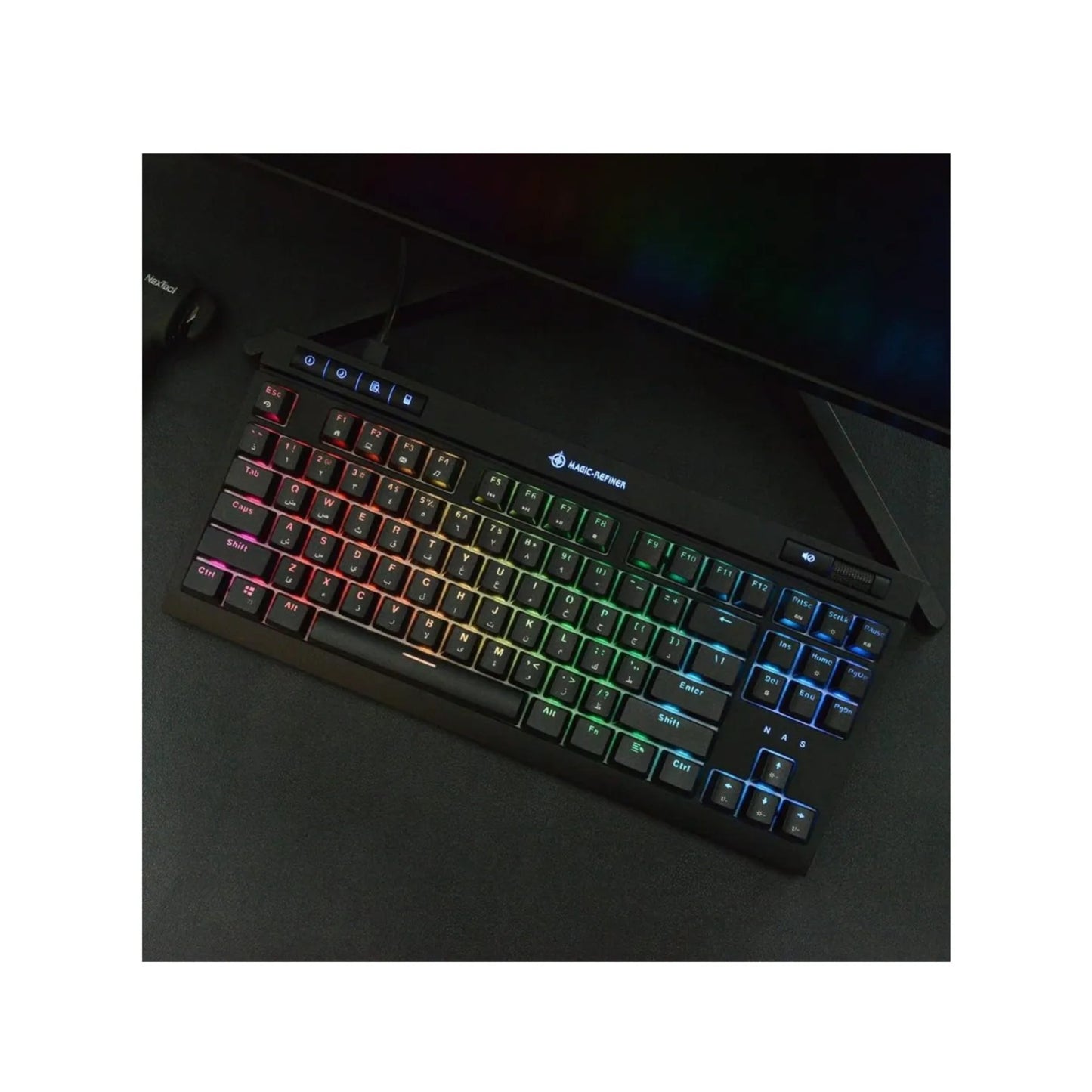 Teclado Mecanico Gamer Rgb Mk17 Switch Azul Doble Inyeccion