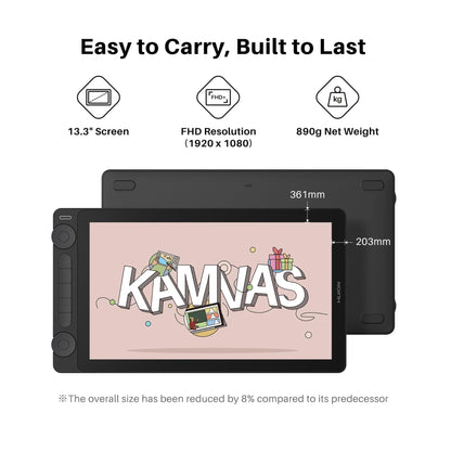 Tableta Digitalizadora Con Pantalla Huion Kamvas 13 Gs1333