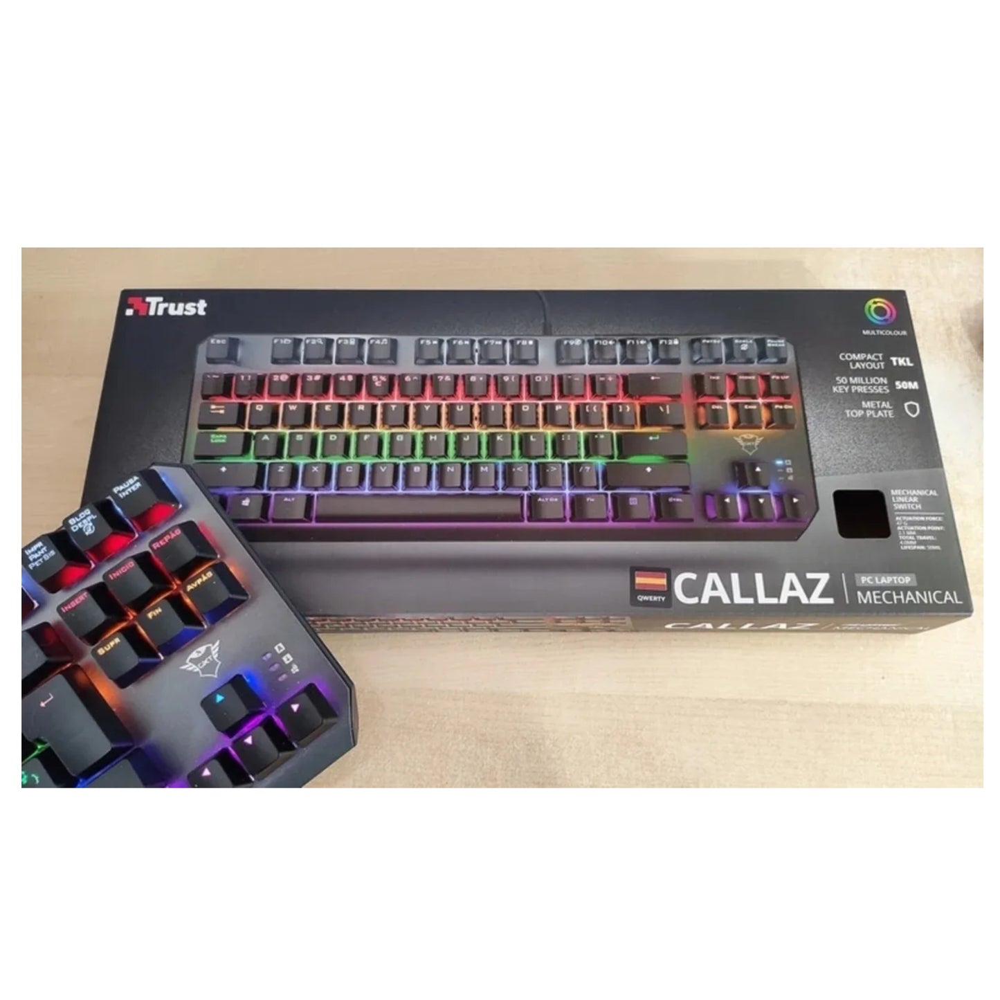 Teclado Mecanico Gamer Tkl Trust Gxt 834 Callaz Español Bk