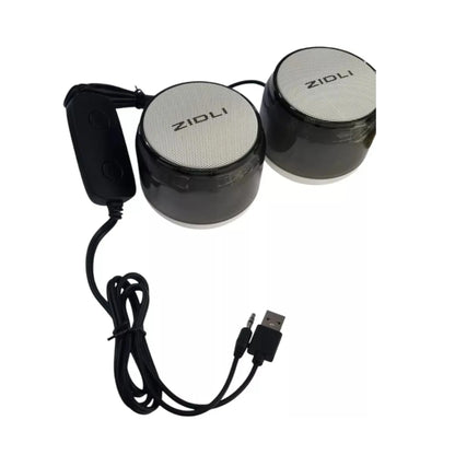 Altavoces Parlantes Alambricos Bluetooth 2.0 Zidli Rgb | 10w Color Blanco