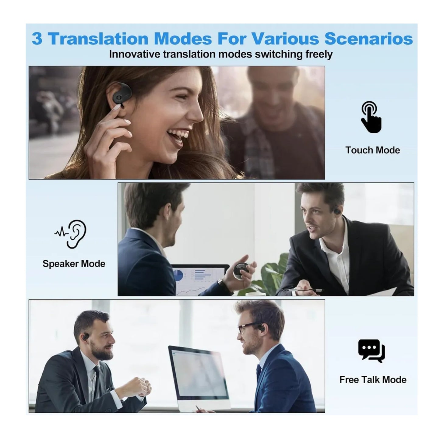 Audifonos De Traduccion Instantanea 144 Idiomas 5 Modos Exs