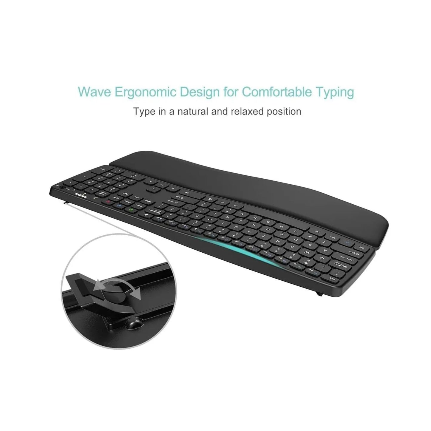 Teclado Ergonomico Bluetooth Arteck Hb323 | Diseño Formal