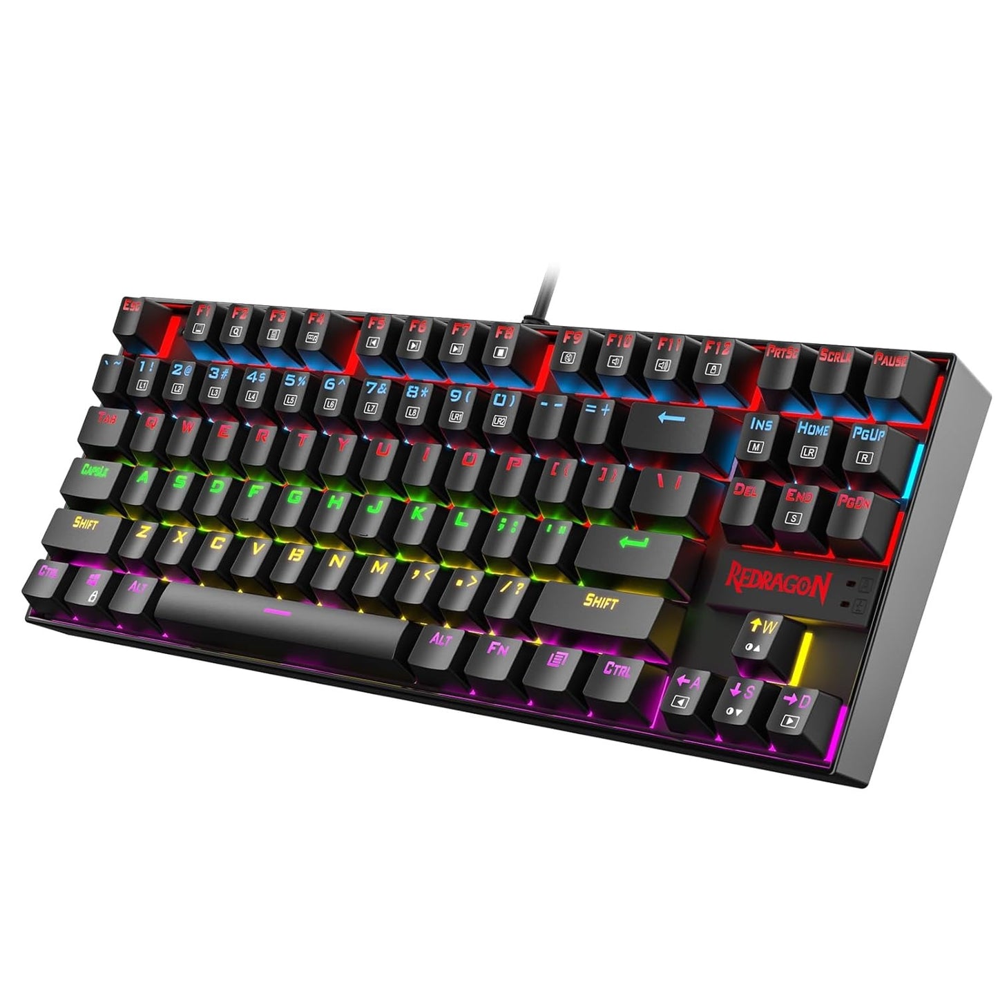 Teclado Mecanico Gamer 80% Tkl Rainbow Redragon Kumara K552