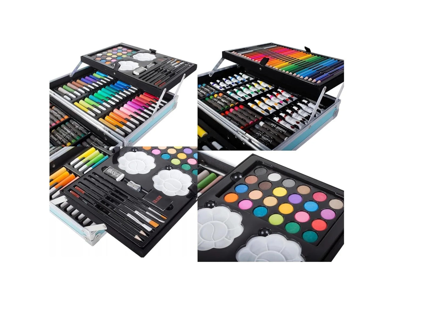 Kit Set De Dibujo Arte Para Niños 145 Pieza Acuarela Pintura