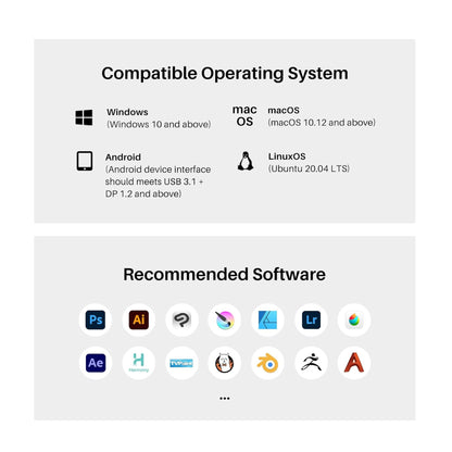 Tableta Digitalizadora Con Pantalla Huion Kamvas 13 Gs1333