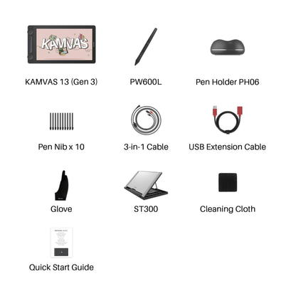 Tableta Digitalizadora Con Pantalla Huion Kamvas 13 Gs1333