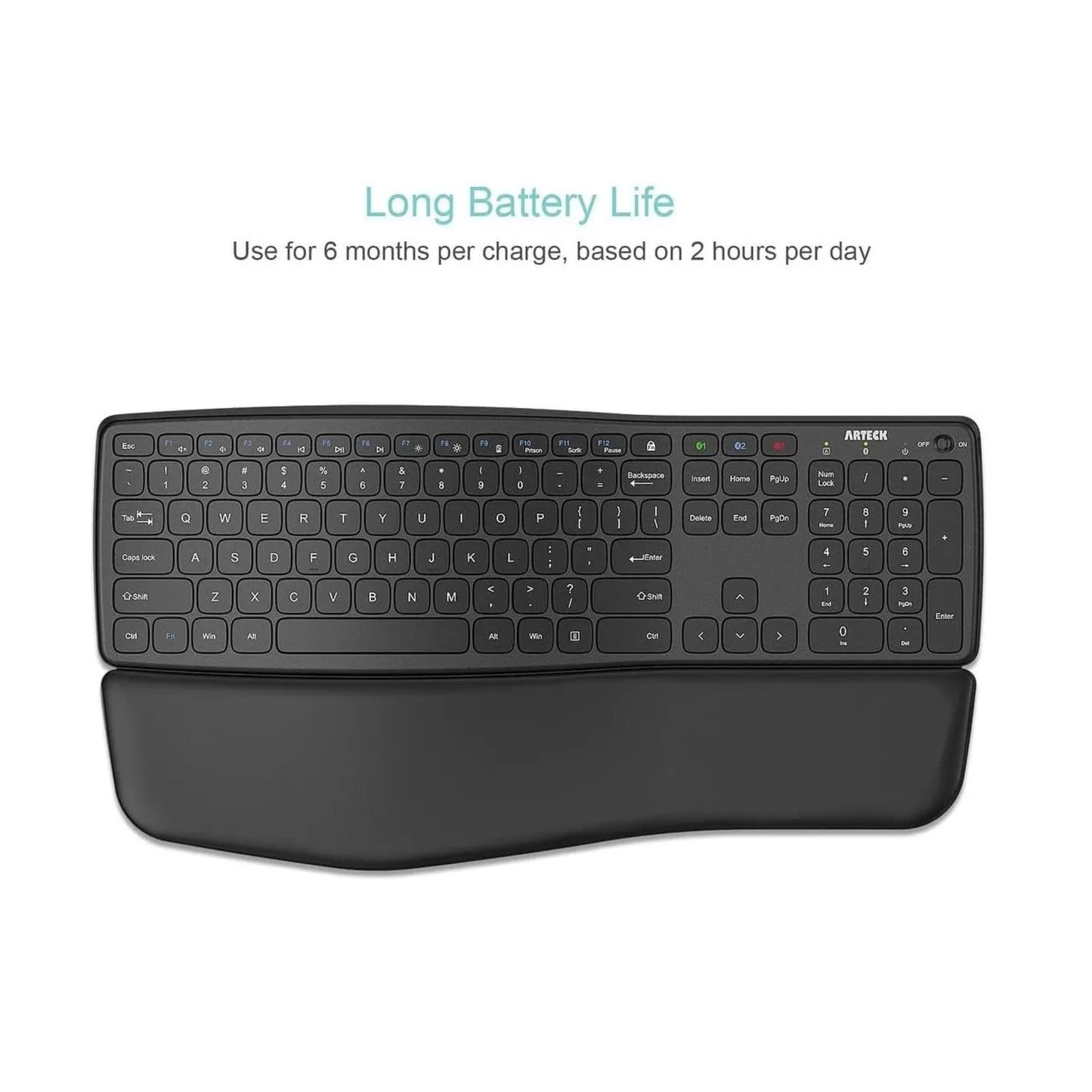 Teclado Ergonomico Bluetooth Arteck Hb323 | Diseño Formal