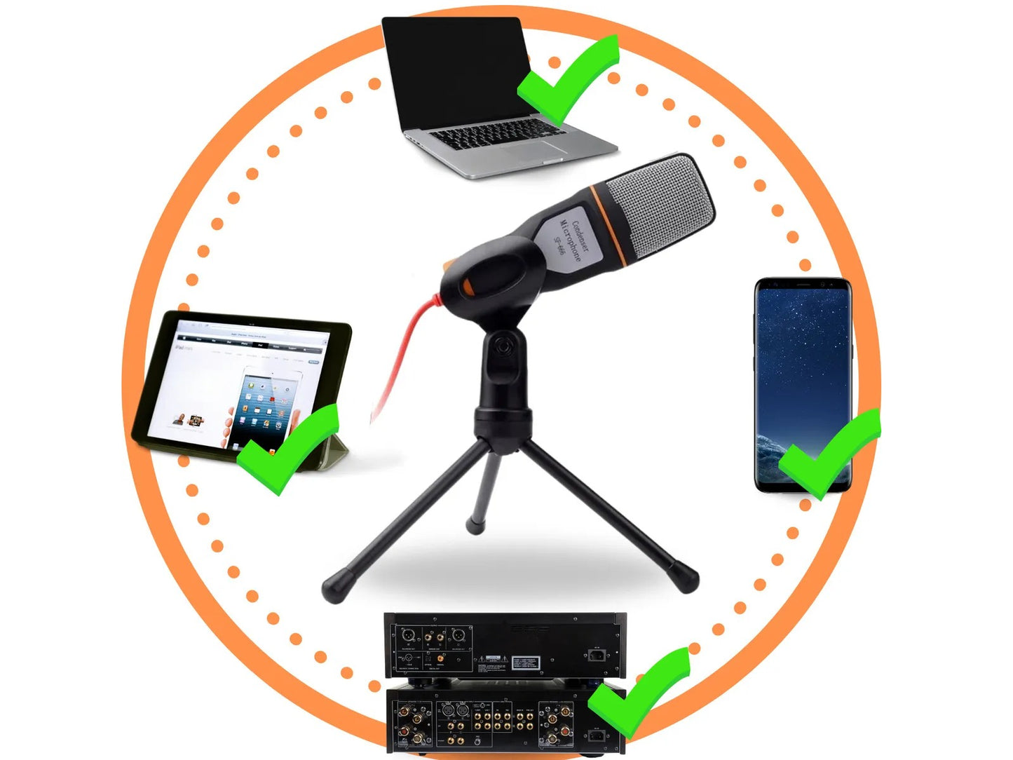 Micrófono Condensador Omnidireccional Sf-666