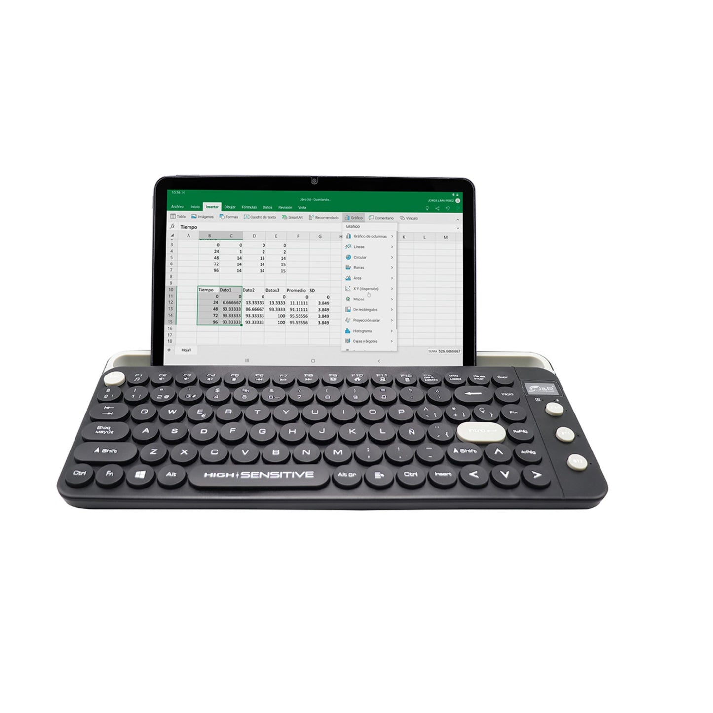 Teclado Inalambrico Recargable 65% Base Para Tablet J&r 030
