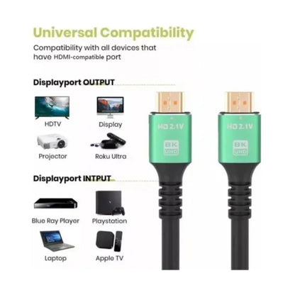 Cable Hdmi Premium 8k 4k Alta Velocidad Ultra Hd 5 Metros