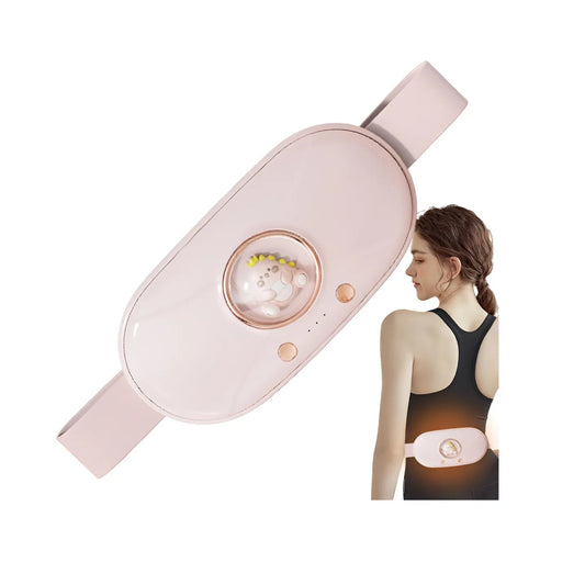 Cinturon Correa Almohadilla Termica Colicos Menstrual Vibra Color Rosa